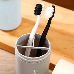 Travel Toothbrush Cup Portable Washbasin Transparent Brushing Cup Travel Toothpaste Holder, Toothbrush Holders, Compact Hygiene Solution for On-The-Go Use