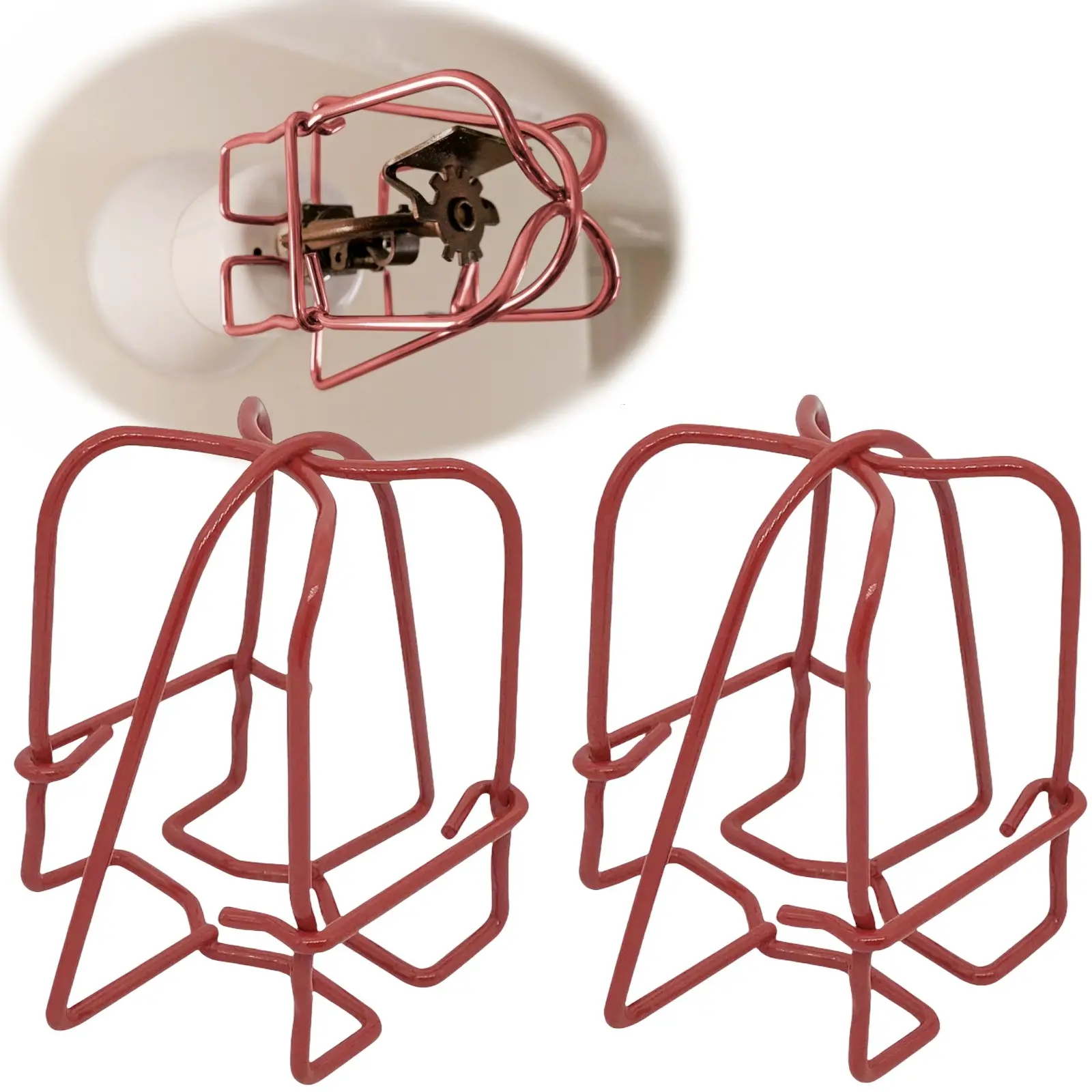1/2" Indoor Kids-Safe Fire Sprinkler Head Protector Cage Guard - Fits Side Wall, Pendent, Upright Exposed Heads, Ceiling-Mount Cover for Restaurants, Parks, Prisons, Compatible with Viking, Globe, Tyco Models, Hotels