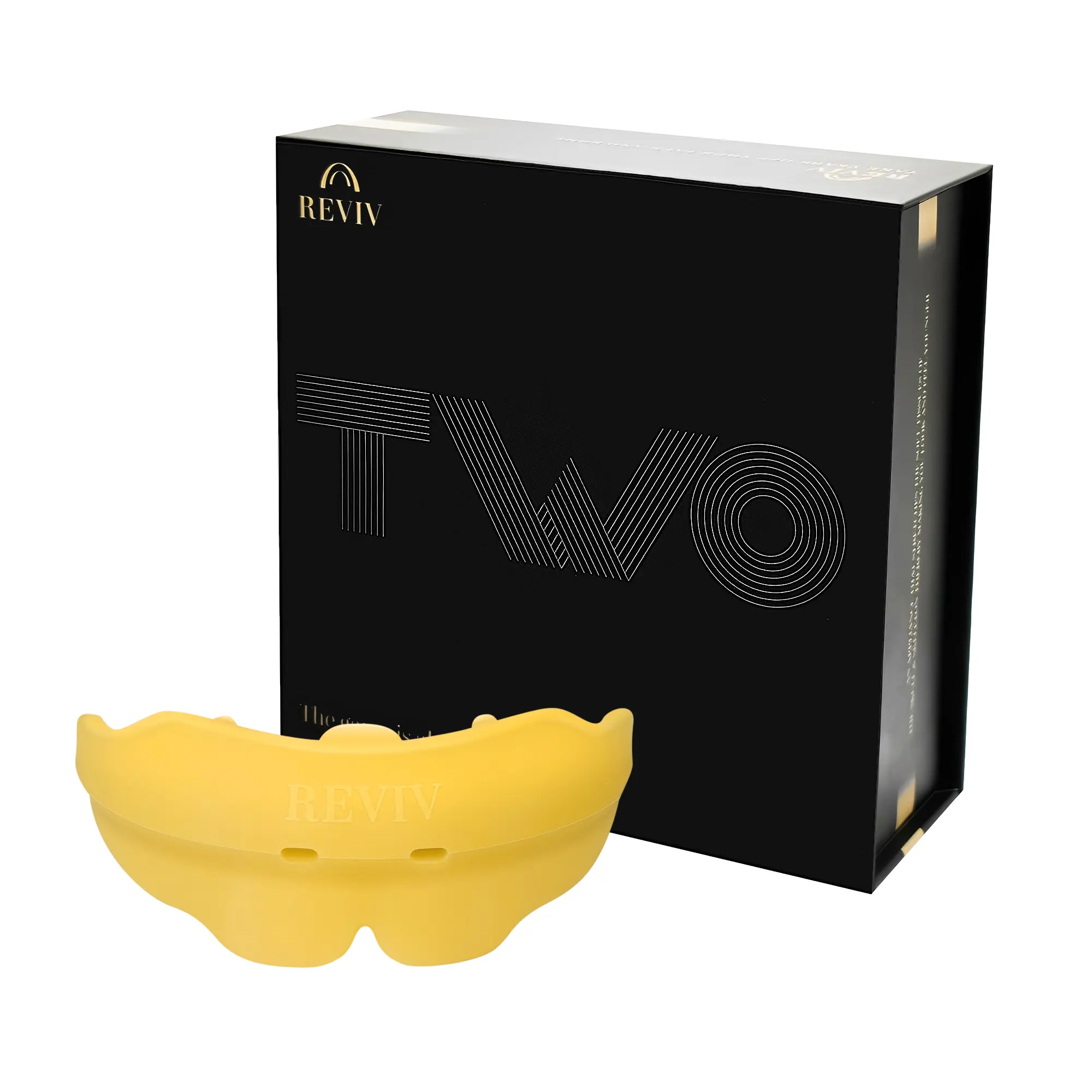 Reviv R2 Flat Mouthguard - Firmer Than R1, Natural Curve, Unscented Night Mouth Guard for Jaw Comfort, Sleep Support, Mouth Guard for Grinding Teeth at Night, Nightguards for Grinding Teeth, Mouthpiece, Silicone, Night Wear
