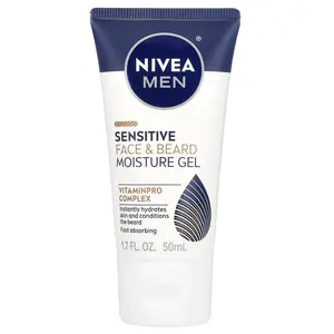 Nivea Men, Sensitive Face & Beard Moisture Gel, 1.7 fl oz (50 ml)
