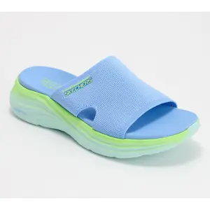 Skechers Vapor Foam Ombre Knit Foam Slides - Coastal Sunset