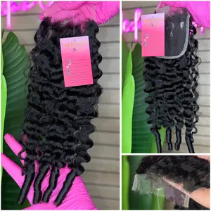 Closure HD Burmese curly 4x4