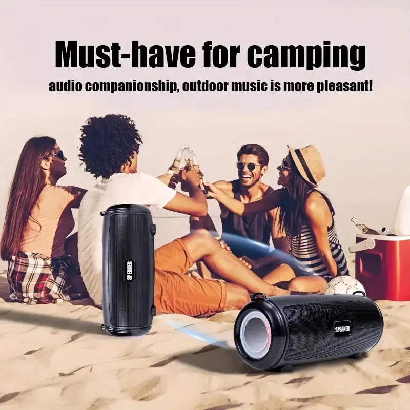 High Definition Sound Effects Wireless Speaker, Portable Audio System, High Volume, Heavy Bass, Suitable For Home/party/beach, Electronic Gadgets, Birthday Gifts; Computer Audio System; Wearing Straps;