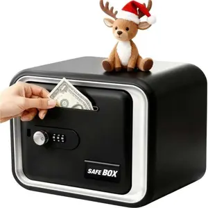 Combination Password Piggy Bank for Ages 8-12, Mini Safe for Boys, Secure Cash Coin Savings, Cash Saving Box, Perfect Birthday Gift