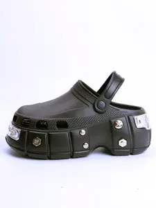 Women's Fashionable Solid Color Foot Clogs, Casual Comfortable Breathable Non-slip Clogs, Outdoor Sports Sandals for Beach Vacation, Anti Slip Clogs, Shoes Clogs