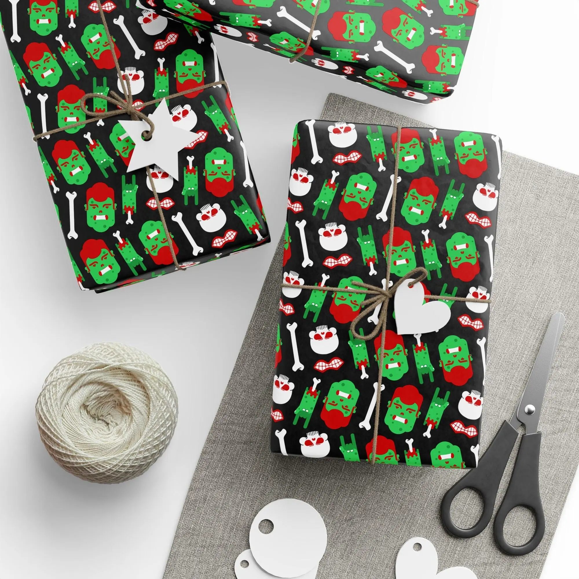 Halloween Zombie Pieces Wrapping Paper Holiday Gift Wrapping Paper Roll