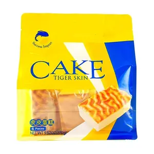Success Import Tiger Skin Cake 6pcs 270g / Pack- Soft & Fluffy Breakfast Pastry, Afternoon Tea Snack, Dessert Treat