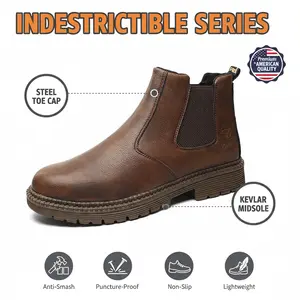 Anti-Slip Culinary Safety Shoes Unisex Chef Work Shoe Waterproof Splash-Proof Smash-Proof Puncture-Proof Breathable Durable Outdoor