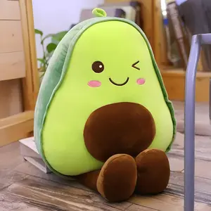 30cm/11.8inch Cute Avocado Stuffed Plush Toys Soft Pillow Toy With Fruit Shape For Home Decoration, Extra Soft Fluffy, Fluffy Plush Toy Huggable Playable Dolls Suitable As Toy Gifts For Friends, Christmas Day, Soft Adorable Stuffed