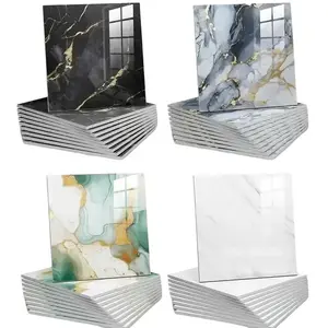 50/20pcs  Marble Peel and Stick Backsplash Waterproof Washroom Wall Panels, Peel and Stick Decorative Tile, PVC Foam Wall Panels for Kitchen,Bathroom,Living Room, PVC Wall Tiles
