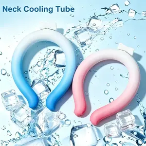 2026 New Neck Cooling Tube with Insulated Bag, Reusable Natural Crystallization Cooling Ring (Below 28°C Solidification), Wearable Hands-Free Ice Collar Cooler for Hot Weather Relief, Portable Cooling Essential for Men & Women, Summer Gifts