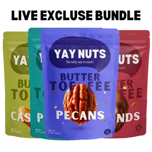 Yay Nuts Live Exclusive Butter Toffee Nuts Bundle – 2 Pack & 4 Pack Bundles