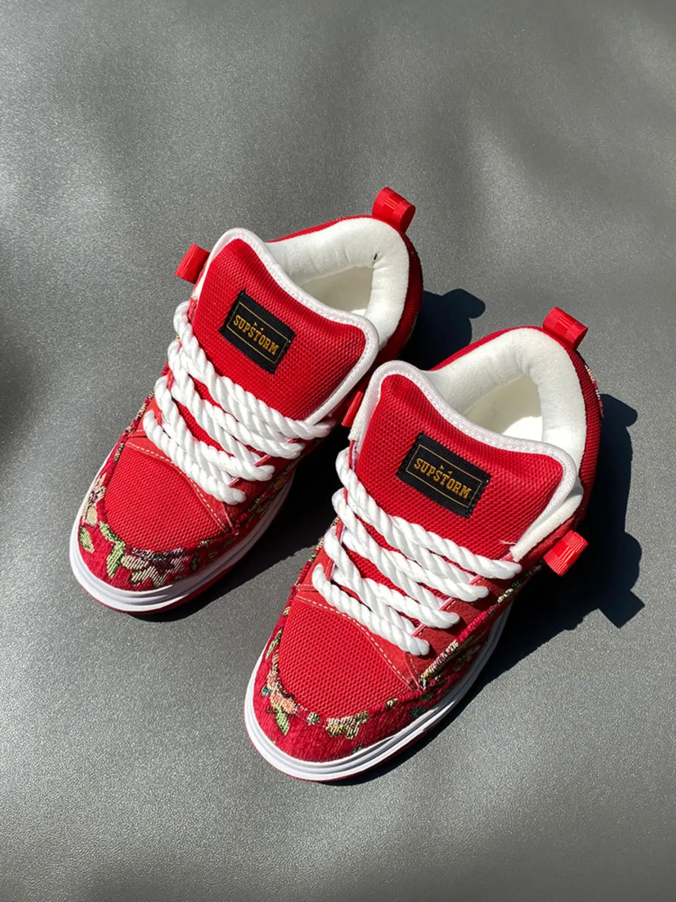 New Floral Trendy Low Top Sneakers for Men, Casual Canvas Shoes, Fashionable Rubber Sole, Large Size Sports Shoes, Casual Sporty Sneakers, Sneakers Fashion Footwear