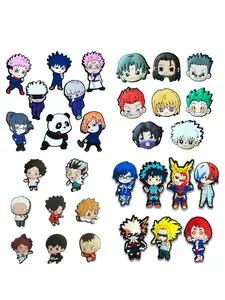 31-Piece Japanese manga Shoe Accessories Set, Cute Anime Series Footwear Decorations, Kids' Sandals & Slippers, Perfect Christmas Gift