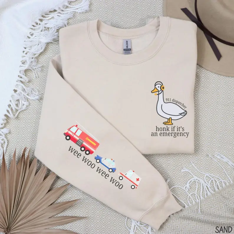 Silly Goose Dispatcher Sweatshirt, Emergency Telecommunicator Shirt, 911 Operator Gift