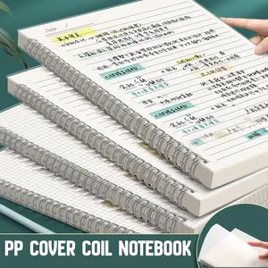 2pcs/4pcs A5/b5 Spiral Notebook, 80 Sheets 160 Pages, Durable Hard Cover, Metal Wire Binding, Lined Inner Pages, Back-To-School Supplies, Planner Notebook