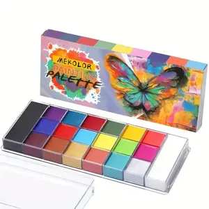 20 Color Oil-Based Face Paint Set, Ideal for Body Art, Stage Makeup, Halloween, Christmas Cosmetics, Versatile, Vibrant, High Pigment, Smooth, Bold