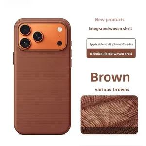 Luxurious Tech-Woven Shockproof Magnetic iPhone Case - Casing Cover with Protection, Supports Magnetic Wireless Charging for iPhone 13/14/15/16/17 Pro Max, Mobile Phone Accessories
