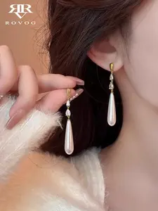 Fashionable Elegant Pearl Decor Dangle Earrings, Vintage Style Jewelry for Party, Daily Clothing Decor, Trendy All-match & Exquisite Jewelry for Birthday Gift