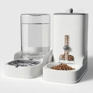 Gravity  Feeder by  is a 3.6L Large-Capacity   and Water Bowl Set. This Two- Set is Suitable for pet Feeding, Including Small and Medium-Sized Dogs, Kittens.