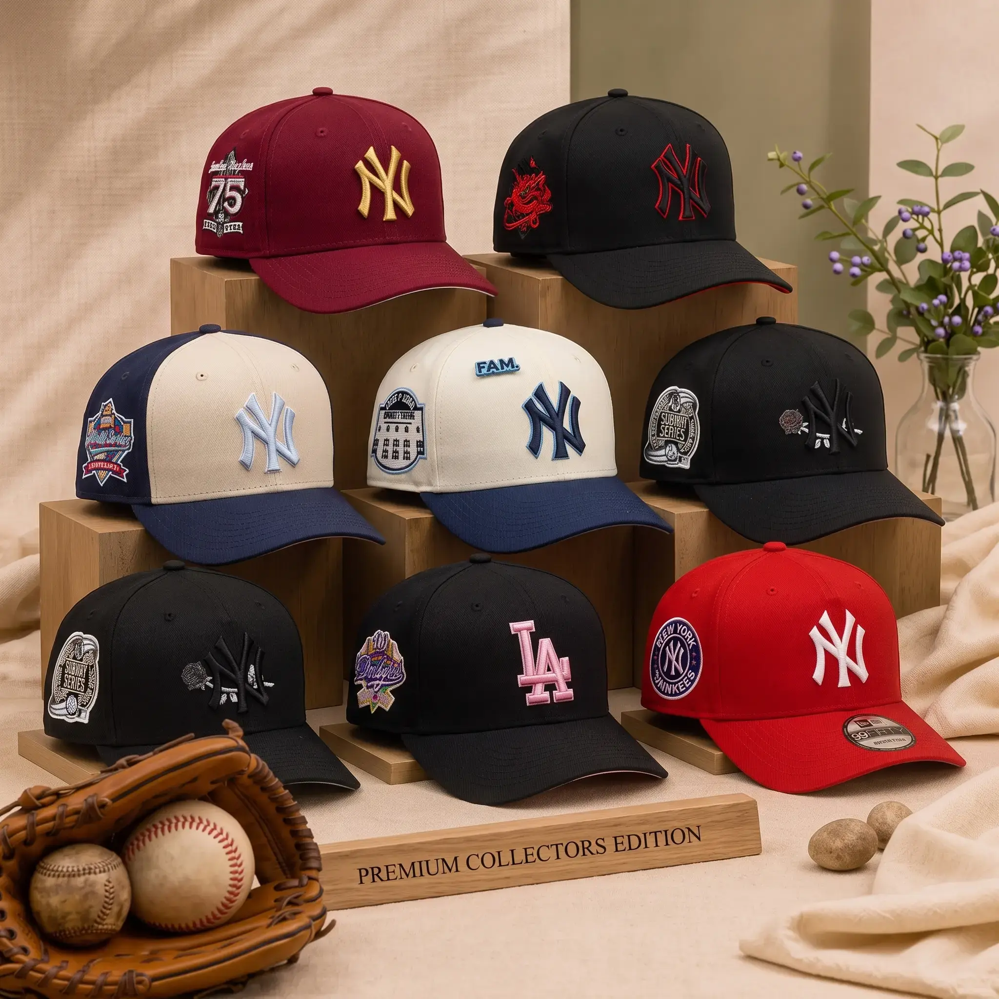 NY Yankees LA Dodgers Baseball Cap– 9FORTY Fitted Snapback Hat for Men Women, Adjustable Streetwear Sombrero, Curved Brim Trucker Design, Retro Vintage Sports Fashion, Trending US 2026