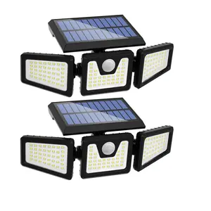 Wireless Solar Powered Outdoor Wall Lights – 74-LED 3000LM, 270° Wide Angle, 3 Lighting Modes & IP65 Waterproof for Garden & Courtyard