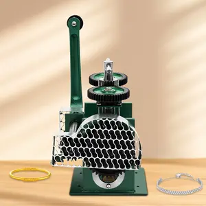 Professional Jewelry Rolling Mill Machine for Gold Silver Copper Metal Crafting with 3:1 Gear Ratio 0.01mm-18mm Thickness Adjustable Hand Crank Tool for Jewelers and Metalworkers