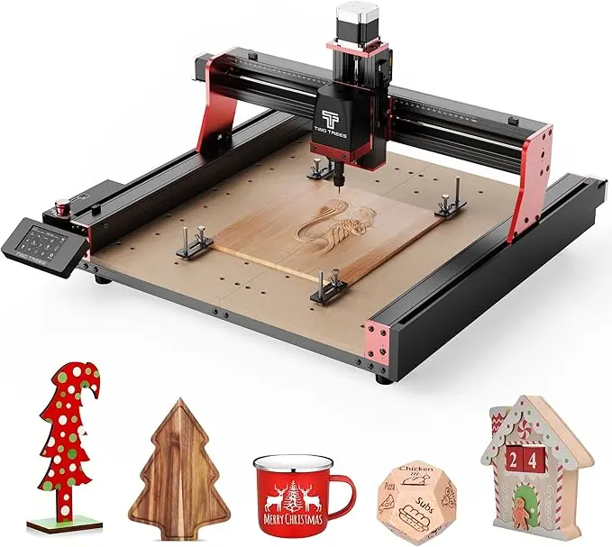 CNC Router Machine TTC450 PRO for Woodworking, Upgraded 3-Axis Milling Machine, GRBL Control CNC Engraving Machine for Wood Acrylic MDF Nylon Carving Cutting