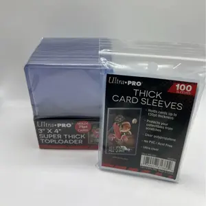 Ultra Pro 3X4 75pt Point Toploaders 1 Pack of 25 and 100 Thick Sleeves