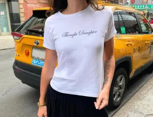 [Sale off up to 65%] Thought Daughter Trending Womens Baby Tee Vintage Inspired Aesthetic Tumblr