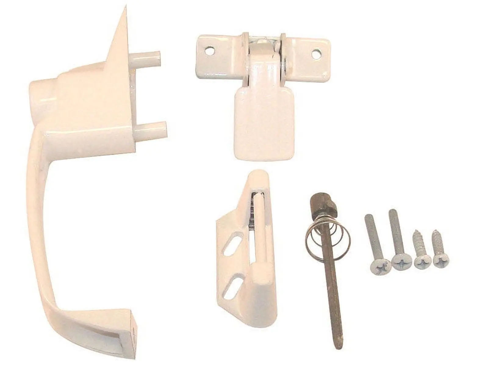 Barton Kramer 5498621 Corrosion Resistant 1.25 x 4 inches Powder Coated White Aluminum Alloy Door Handle Set - Exterior/Interior Patio Doors Hardware Application