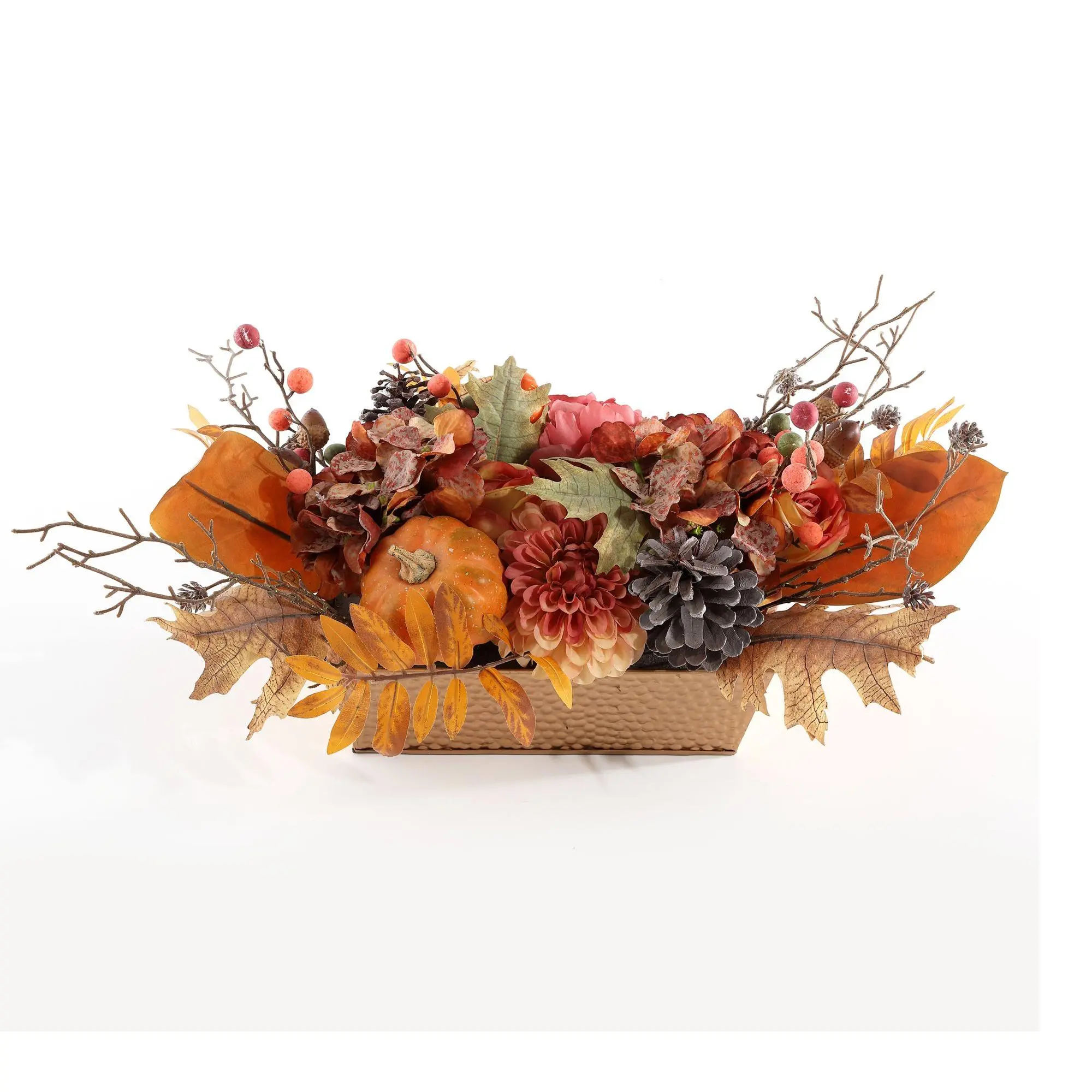 Safavieh Faux 25" Peony & Pumpkin Potted Arrangement Safavieh Faux 25" Peony & Pumpkin Potted Arrangement