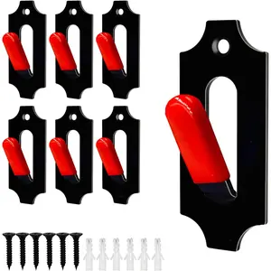 6-Pack European Deer Skull Wall Mount Hook Organiser with Durable Silicone Protector for Indoor, Outdoor Room Decor