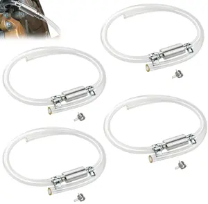 1-4 set Brake Bleeder Hose Kit - with One-Way Check Valve, Durable Rubber Hose, Hydraulic Brake and Clutch Bleeding for Cars, Motorcycles