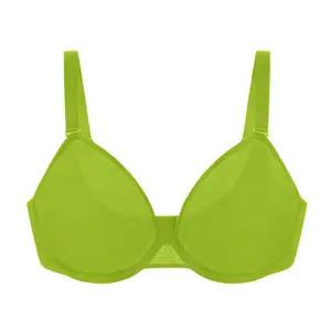 LIVE HSIA Seraphina Air Light Breathable Sheer Mesh Halter Bra Plus Size Summer Unlined Full Coverage Bra Underwire Support Non Padded Bra Lightweight Convertible Multiway Convertible Multiway 5-Way Wear Detachable Straps Comfort Everyday Sexy Womenswear