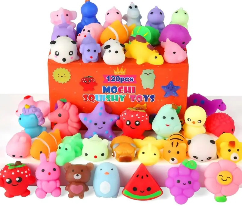 30 Pack Squishy Toys, Kawaii Squishies Party Favors for Kids 4-8 8-12 Treasure Box Toys for Classroom Birthday Xmas Gifts Goodie Bag Mini Animals Mochi Squishy Stress Relief Sensory Toys Random