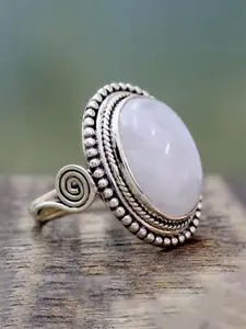 Vintage Artificial Gemstone Decorated Ring, Unique Rings, Boho Style Rings, Fashion Jewelry for Party, Daily Clothing Decor, Trendy All-match, Everyday Elegance & Exquisite Jewelry for Birthday Gift