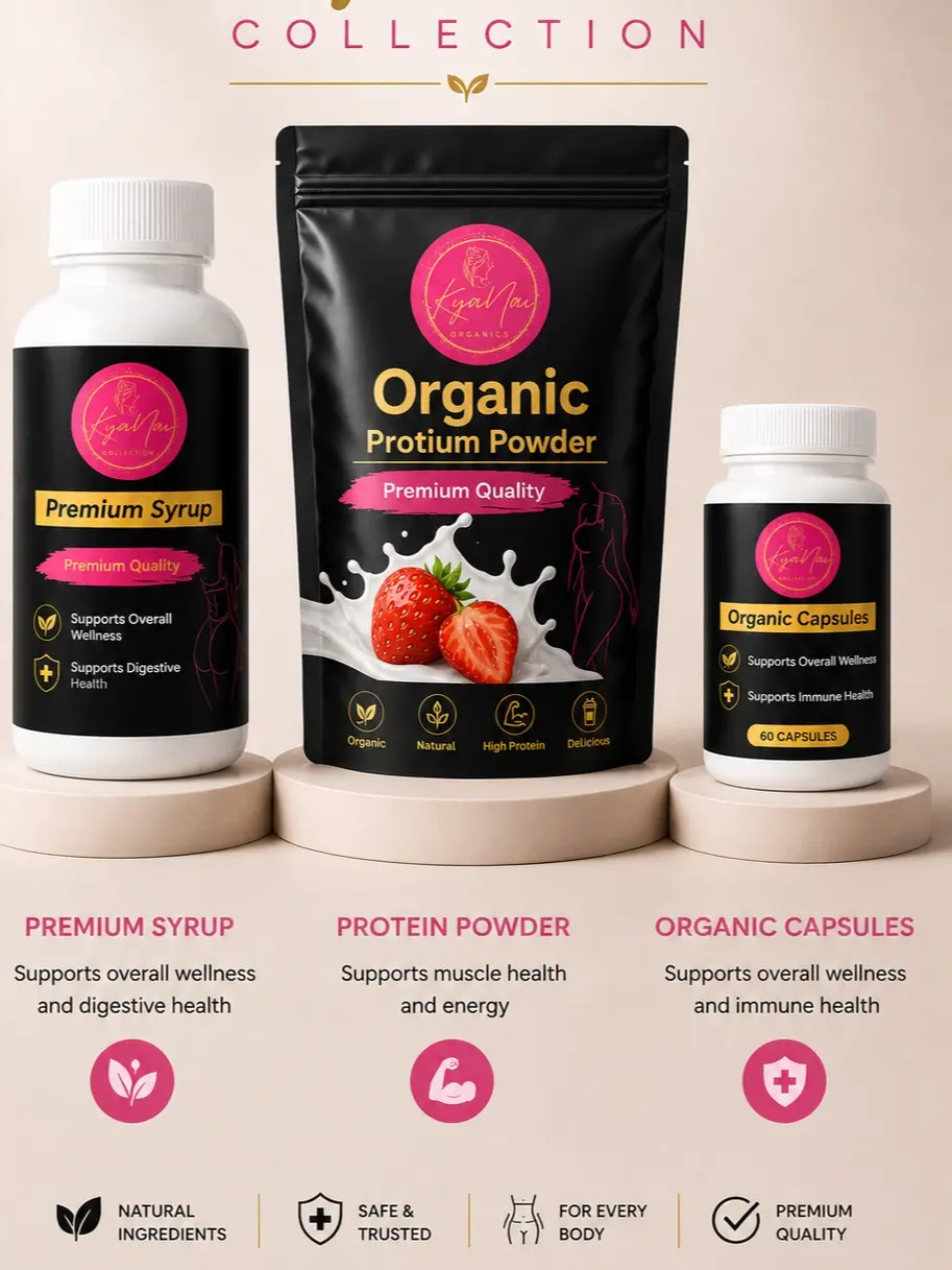 Organic SET PROTEIN,CAPSULES,SYRUP premium 3-Piece