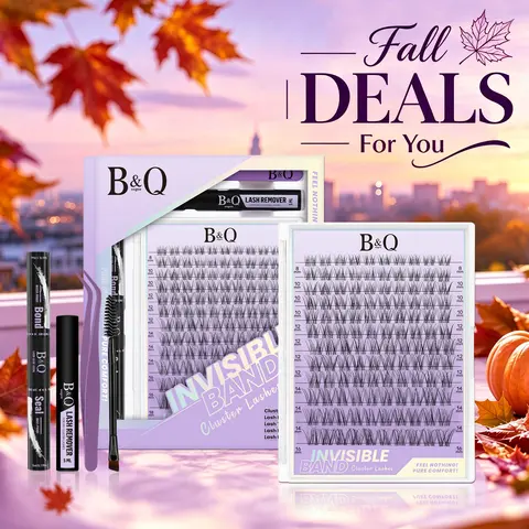 【Creator】Flora Kit - B&Q Airy Clean Girl Style, Ultra-Thin Invisible Band, C Curl 8-18mix, Soft Wispy Nature Look, Lightweight for Adults' DIY Volume Eyelash Extension, False Lash Cosmetic #TikTokShopFallDealsForYou