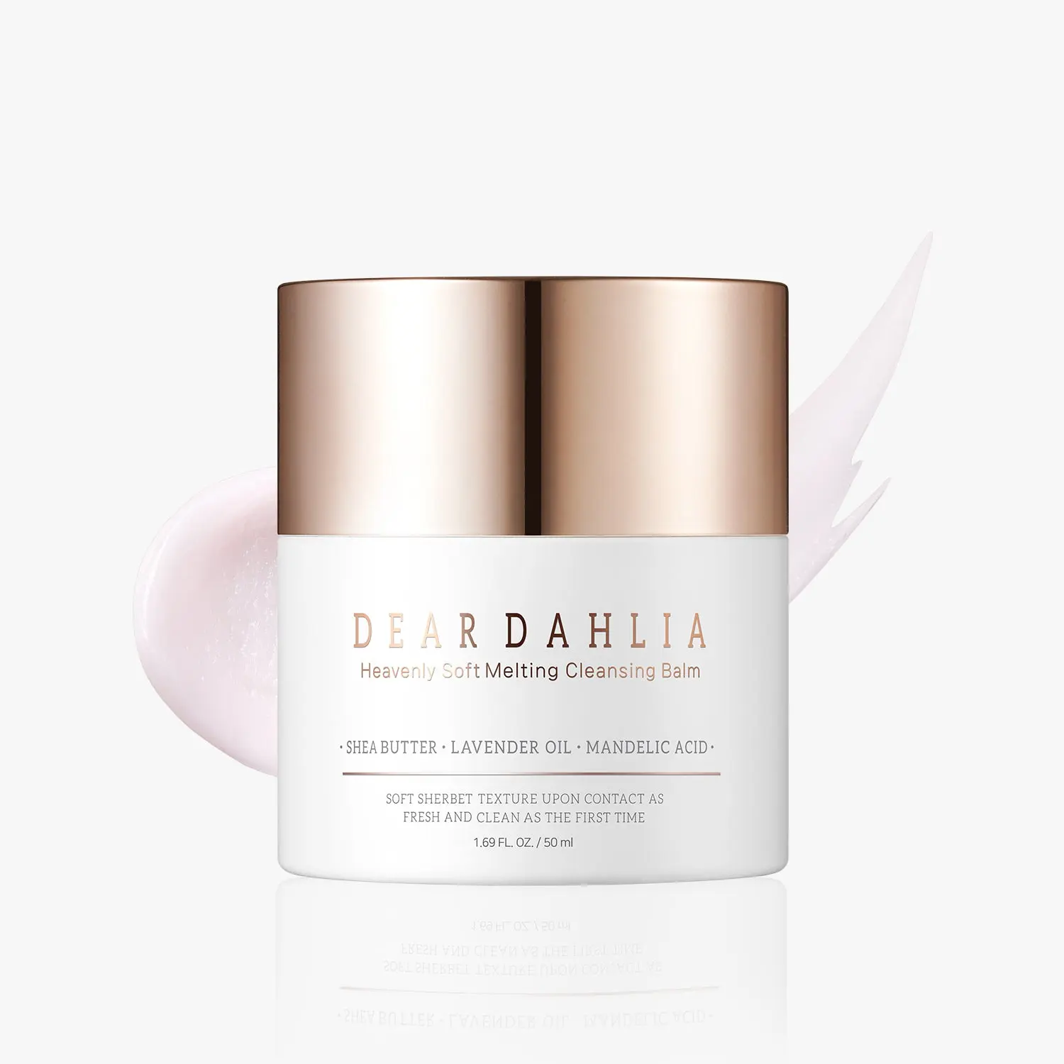 DEARDAHLIA Luxury Melting Cleansing Balm - Non-Toxic, Gentle on Skin Facial Cleanser for Adults, Cruelty-Free Vegan Makeup Remover with Shea Butter, Mandelic Acid, Lavandula Angustifolia Extract, Skin Detox Milky Formula, Lavender Scent, 1.69 fl oz