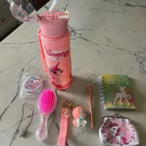 Unicorn Gift Set for Girls | Cute Bundle w/ Water Bottle, Brush, Notebook & More!