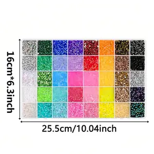 3mm 40-Color Resin Jelly Flatback Rhinestones (32000Pcs) Bedazzled Kit with Glue & Tweezer, Nail Art Decoration Accessories for Diamond Art, DIY Craft Projects