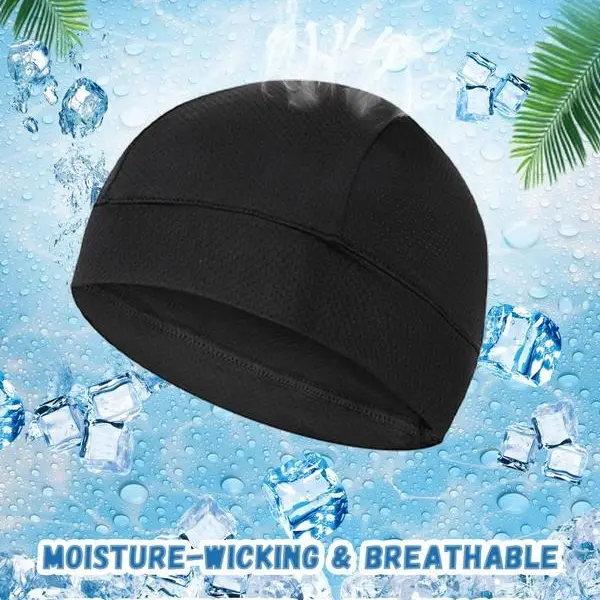 2025 Summer Sportive Beanie Fitted Hat for Men & Women Unisex Plain Color Multifunctional Skull Caps, StretchyHelmet Liner Hat, Biking Accessory for Back ToSchoolBirthday Outfit