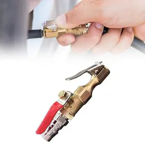 Aire Inflator Nozzle Air Compressor Air Blow Gun Nozzle for Tire Inflation Locking Air Chuck with Clip, Tire Deflators Offroad Accessories
