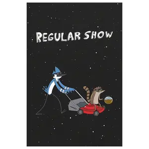 Regular Show Canvas Poster - High Quality Waterproof Print, Anti-Fading, Smudge-Resistant Wall Art for Living Room, Bedroom - Animation Comedy Series Artwork, 12x18 inch Unframed rimless