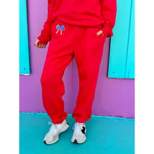 Stars and Stripes Bow Embroidered Sweatpants