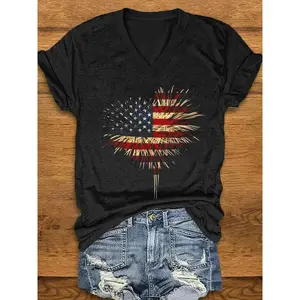 Women's Slim Fit Shortsleeve Round Neck Graphic T-Shirt - God's Image Print, Premium Casual Top - Ideal for Gospel Summer Camp, Church Services