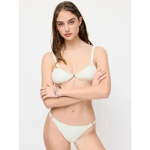 Cider High Stretch Sweetheart Bracelet Bikini Set With Metal Detail