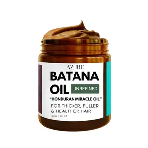 Azure Batana Natural Hair Care Oil – 100% Pure & Unrefined Honduras Oil for Scalp Nourishment, Softness, Shine & Frizz Control