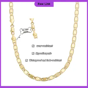 14K Gold Plated Paperclip Chain Necklace | 6mm Unisex Layered Link Chain | 20”/24” Minimalist Hip Hop Jewelry